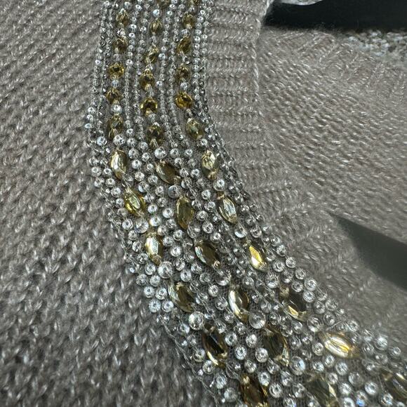 Ralph Lauren Purple Label Hand Knit Cashmere Beaded Sweater And Cardigan Size S - Picture 4 of 6